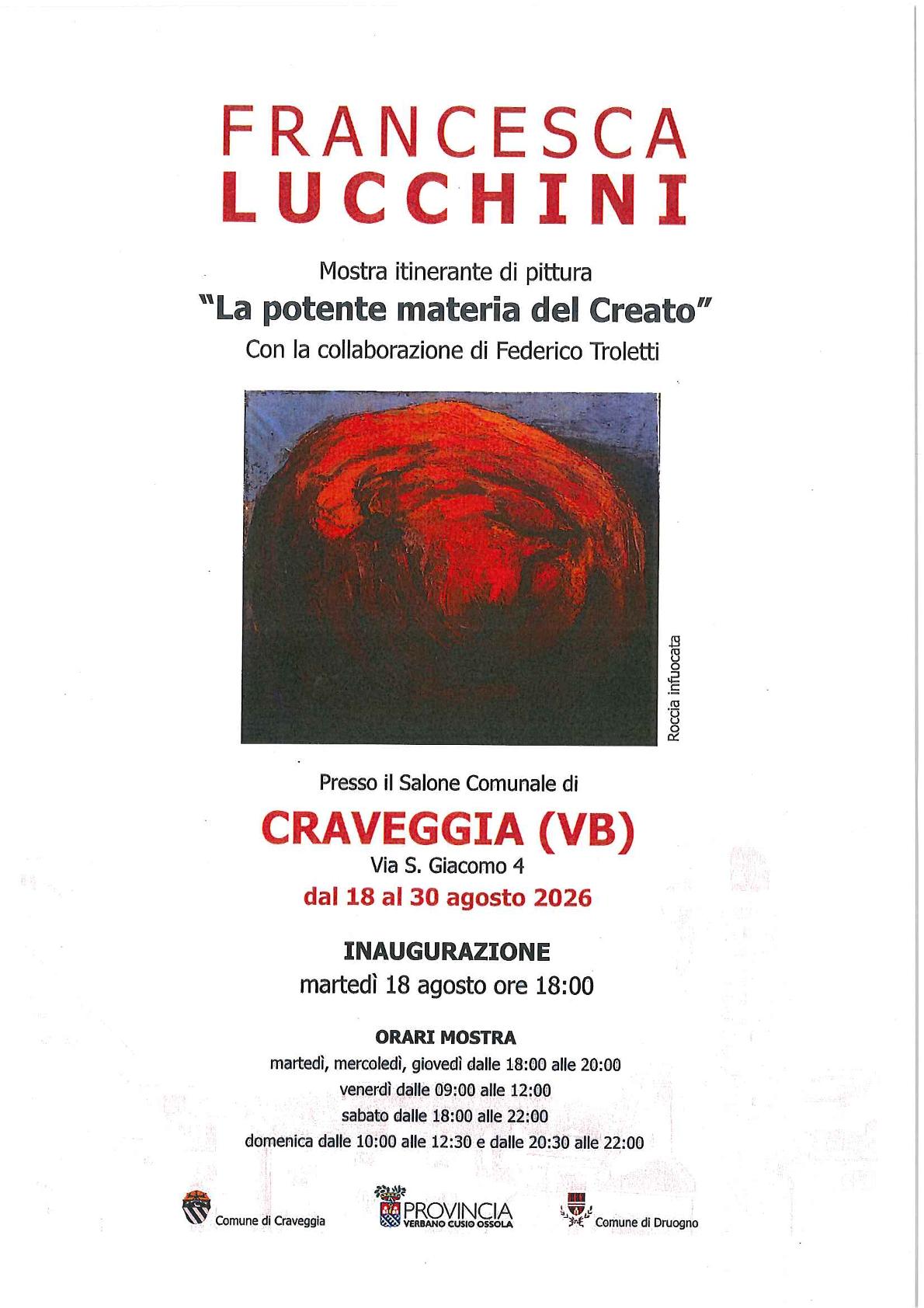 locandina della mostra di pittura