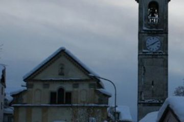 Craveggia sotto la neve - Chiesa innevata